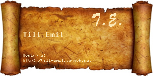 Till Emil névjegykártya